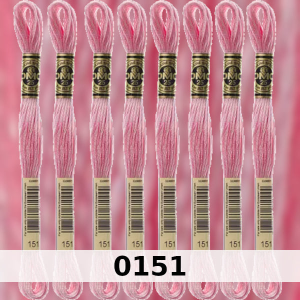 DMC Six Strand Embroidery Floss Columns 1, 2, and 3 on DMC chart