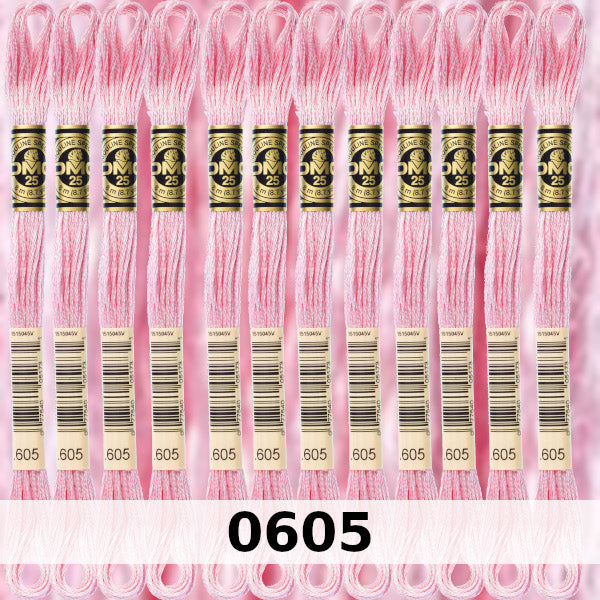 DMC Six Strand Embroidery Floss Columns 1, 2, and 3 on DMC chart