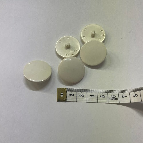 Large plastic cream buttons 27mm ( 1")