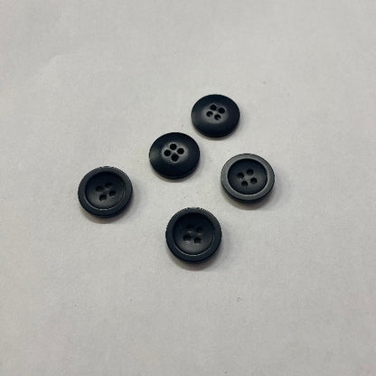 Basic plastic black buttons 17mm (5/8")