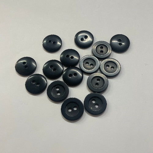 Medium plastic black buttons 20mm (3/4")