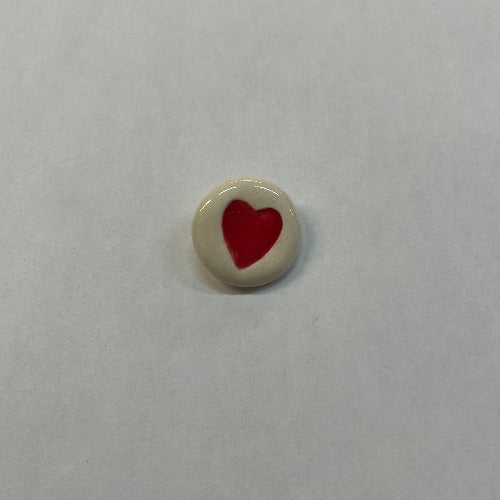 Ceramic heart buttons