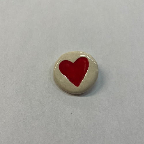 Ceramic heart buttons